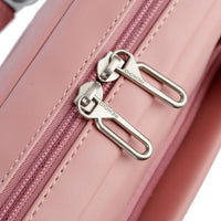 HKM-188051 Stylish PU Leather Laptop Bag with USB Port in Brown and Pink - Versatile Messenger Satchel