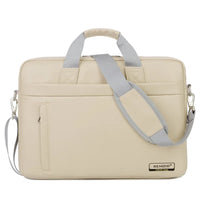 HKM-188051 Stylish PU Leather Laptop Bag with USB Port in Brown and Pink - Versatile Messenger Satchel