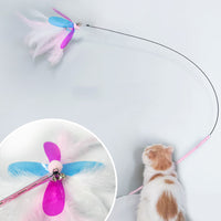 HKM-188115 Fairy Feather Retractable Large Fluffy Feather Funny Cat Toy