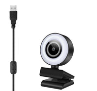 HKM-188179 USB Camera with LED Supplementary Light for Online Classes and Live Webcasts, 1920x1080 Resolution, Built-in Microphone, 30FPS