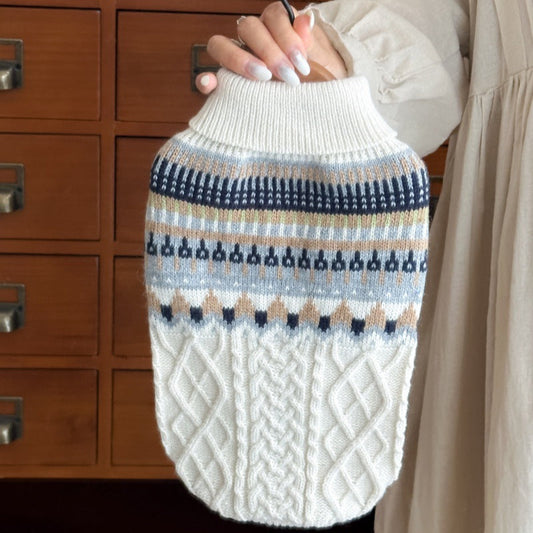 HKM-1882301 Cozy Island Blue Sweater for Dogs and Cats in Soft Polyester Material