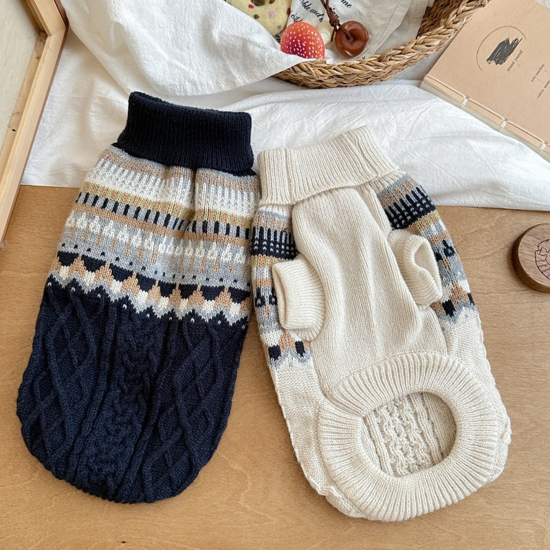 HKM-1882301 Cozy Island Blue Sweater for Dogs and Cats in Soft Polyester Material