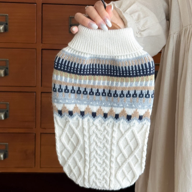 HKM-1882301 Cozy Island Blue Sweater for Dogs and Cats in Soft Polyester Material