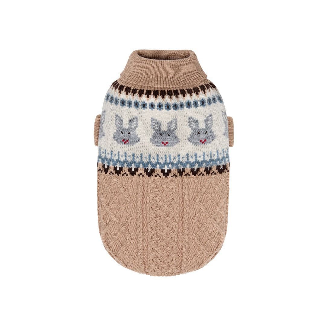 HKM-1882301 Cozy Island Blue Sweater for Dogs and Cats in Soft Polyester Material