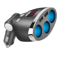 HKM-188371 Dual USB Car Charger with Three Charging Heads for Smartphones and Small Appliances