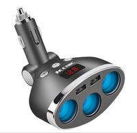 HKM-188371 Dual USB Car Charger with Three Charging Heads for Smartphones and Small Appliances