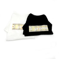 HKM-188371 Summer Short Sleeve Cotton T-Shirt for Dogs in Black and White, Various Sizes Available