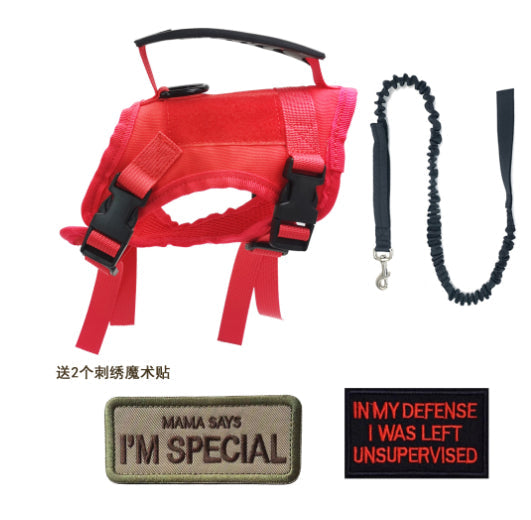 HKM-1884093 Tactical Cat Harness Vest with Leash - Adjustable, Durable Polyester in Multiple Colors