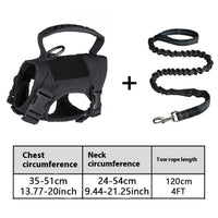 HKM-1884093 Tactical Cat Harness Vest with Leash - Adjustable, Durable Polyester in Multiple Colors