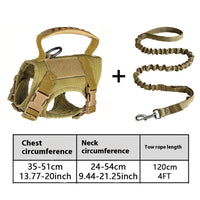 HKM-1884093 Tactical Cat Harness Vest with Leash - Adjustable, Durable Polyester in Multiple Colors