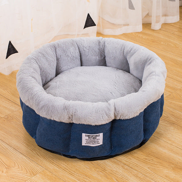 HKM-1884349 Universal Removable and Washable Cat Nest for All Seasons - Soft Velvet, Angora, and PP Cotton, Available in Multiple Colors