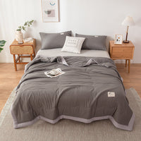 HKM-188499 Washed Cotton Duvet – Modern Plain Weave Design, Multiple Sizes for Summer Comfort