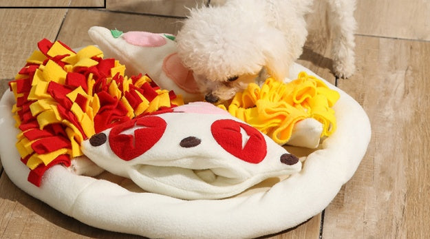 HKM-1886141 Intelligent Decompression Smell Training Pad for Pets - 50cm Pizza Design