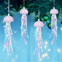 HKM-188627 Coastal Sea Urchin Ornaments – Set of 4 Hanging Decorations for Holiday Trees
