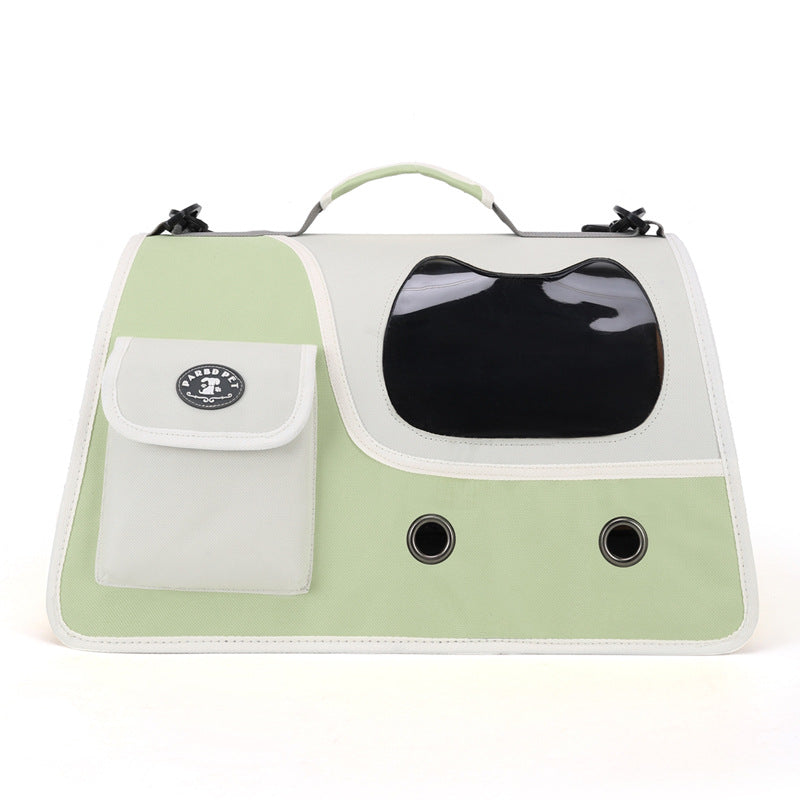 HKM-1886525 Spacious Crossbody Pet Backpack in Solid Colors - Medium Capacity Oxford Cloth
