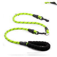 HKM-1889853 Reflective Nylon Dog Leash with Extension Chain for Large Dogs - Scalable Options Available