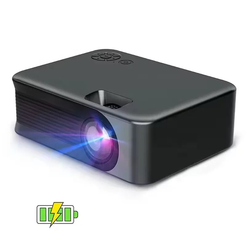 HKM-189011 Portable 1080p Smart WiFi LED Projector with Built-in Battery for 3D and 4K Cinema Experience