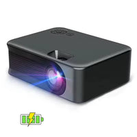 HKM-189011 Portable 1080p Smart WiFi LED Projector with Built-in Battery for 3D and 4K Cinema Experience