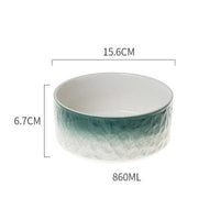 HKM-1890237 Ceramic Anti-Overturning Pet Bowl in Gradient Stone Colors with Optional Wood Rack