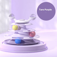 HKM-1890877 Multi-Layer Interactive Cat Toy Tower with Rolling Balls - Durable Training Puzzle for Pets
