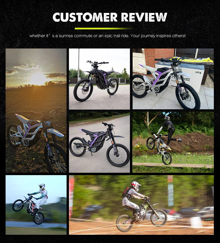 HKM-189203 Long Range 120KM Off-Road Electric Motorcycle with 85KM/H Speed and 410N.m Torque