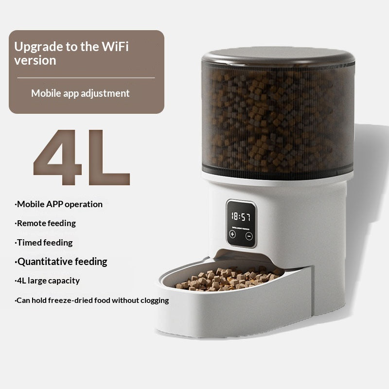 HKM-1893821 Automatic Pet Feeder with WiFi Remote Control and Timed Feeding Options