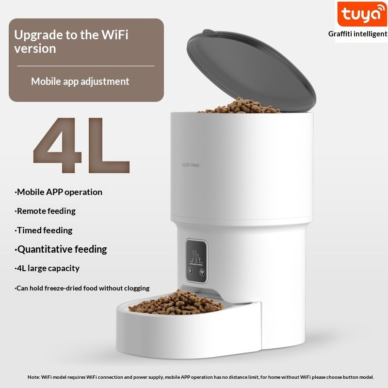 HKM-1893821 Automatic Pet Feeder with WiFi Remote Control and Timed Feeding Options