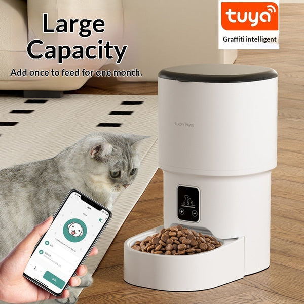 HKM-1893821 Automatic Pet Feeder with WiFi Remote Control and Timed Feeding Options