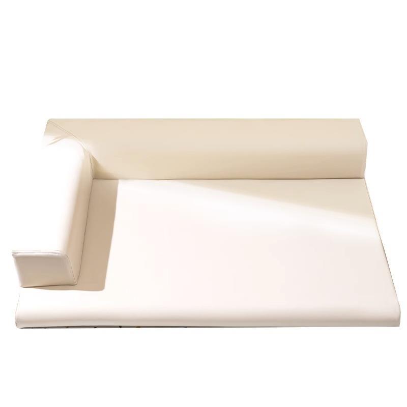 HKM-1894077 Simple Leather L-shaped Dog Sleep Mat in Gray and Coffee for Small to Extra Large Breeds
