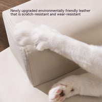 HKM-1894077 Simple Leather L-shaped Dog Sleep Mat in Gray and Coffee for Small to Extra Large Breeds