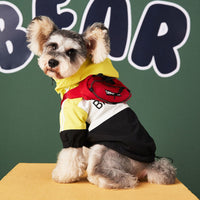 HKM-1894205 Waterproof Dog Raincoat Jacket in Red and Yellow - Lightweight Polyester, Multiple Sizes Available
