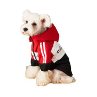 HKM-1894205 Waterproof Dog Raincoat Jacket in Red and Yellow - Lightweight Polyester, Multiple Sizes Available