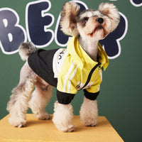 HKM-1894205 Waterproof Dog Raincoat Jacket in Red and Yellow - Lightweight Polyester, Multiple Sizes Available
