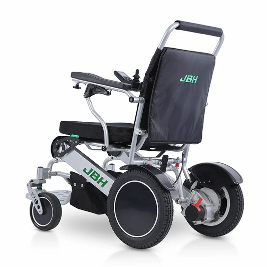 HKM-189523 Portable Lightweight Aluminum All-Terrain Foldable Electric Wheelchair D09 for Adults, Ideal for Travel and Homecare