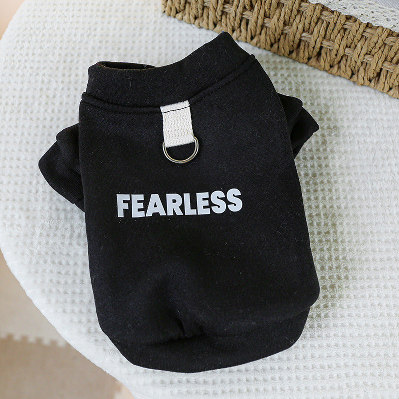 HKM-1895613 Casual Polyester Open Button Sweater for Dogs and Cats - Available in Fearless Black and Dreamer Red