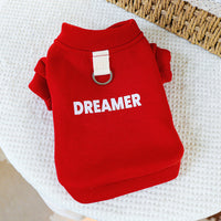 HKM-1895613 Casual Polyester Open Button Sweater for Dogs and Cats - Available in Fearless Black and Dreamer Red