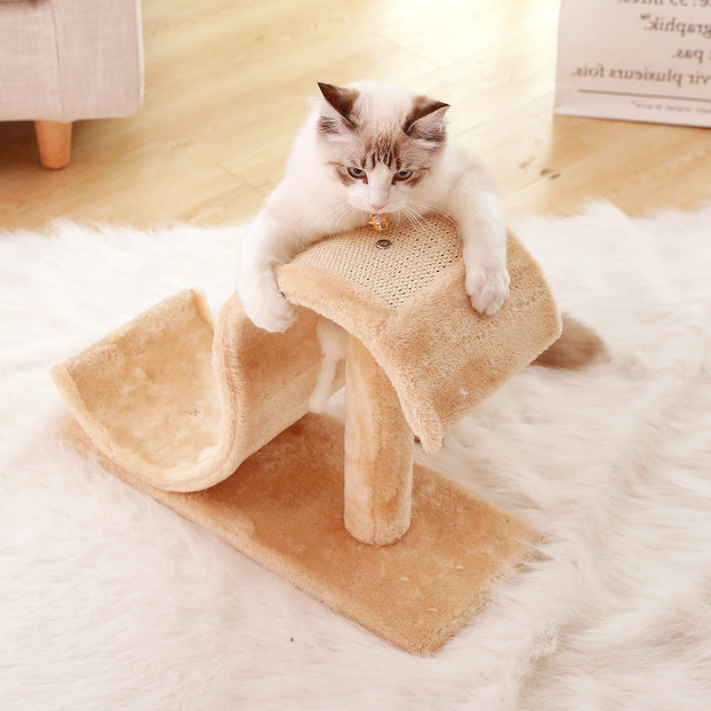 HKM-1895997 Durable Sisal Cat Scratching Board with Soft Fur Cover for Claw Maintenance