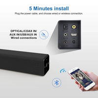 HKM-189651 Home Theatre System Sound Bar 2.0 Channel Speaker for Immersive Audio Experience