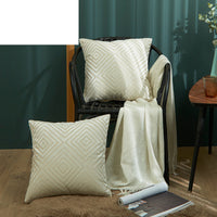 HKM-189715 Solid Color Striped Pillowcase in Spandex Material - 45x45cm for Living Room and Bedroom