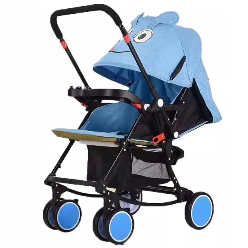 HKM-189843 Compact Reversible Handle Folding Baby Stroller with Rocking Chair Feature