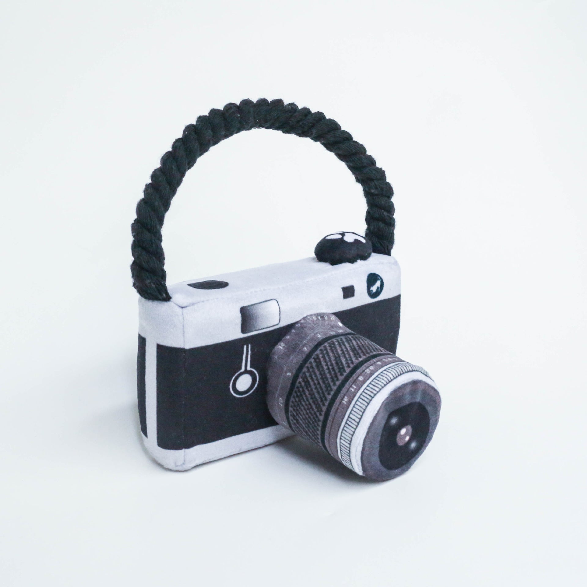 HKM-1900605 Plush Dog Camera Photo Prop Toy - Interactive Photography Accessory for Pets