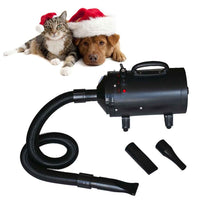HKM-1901373 Professional 2400W Dog Dryer with Adjustable Speed, Temperature & 3 Nozzles, Quiet Operation for All Pets