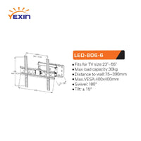 HKM-190163 Universal Tilt TV Stand for 32-55 Inch TVs with Adjustable Height