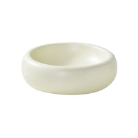 HKM-1901757 Elevated Ceramic Cat Food Bowl with Wide Mouth - 350ml Options in Off-white, Cream Yellow, Purple