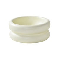 HKM-1901757 Elevated Ceramic Cat Food Bowl with Wide Mouth - 350ml Options in Off-white, Cream Yellow, Purple