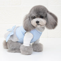 HKM-1902141 Warm Three-Layer Cotton Quilted Vest for Pets in Blue and Pink