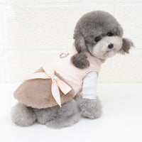 HKM-1902141 Warm Three-Layer Cotton Quilted Vest for Pets in Blue and Pink