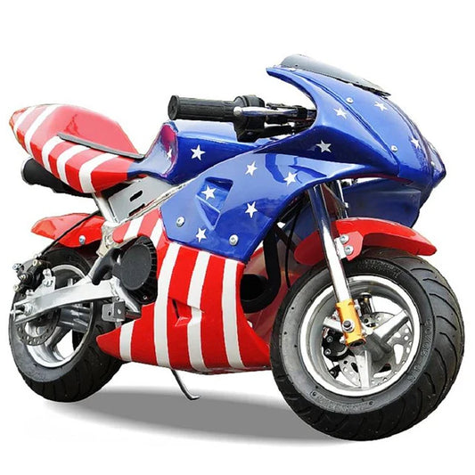HKM-190227 50cc 2-Stroke Gas Cross Motorcycle with Disc Brakes and Chain Drive, Max Speed 30KM/H