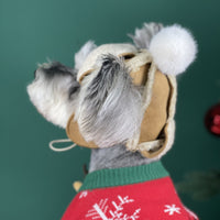 HKM-1903165 Brown Dog Hat for Schnauzers and Teddies - All-Season Pet Accessory