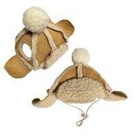 HKM-1903165 Brown Dog Hat for Schnauzers and Teddies - All-Season Pet Accessory